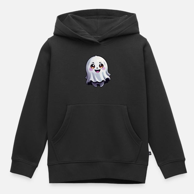 Joyeux Halloween Ghost Ghost - Sweat Premium à capuche enfant bio - noir