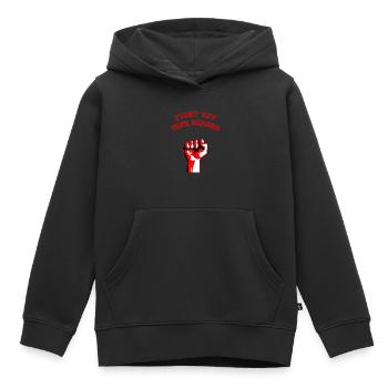 FIGHT OFF YOUR DEMONS - Kämpferische Faust - Kinder Premium Organic Hoodie - Schwarz - Vorne - AI Model Kid Male (0cm)