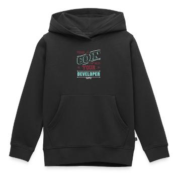 Spécialiste en informatique de santé informatique - Sweat Premium à capuche enfant bio - noir - Devant - AI Model Kid Male (0cm)