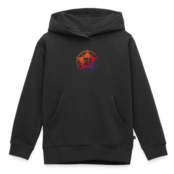 Superstar 21 - Sweat Premium à capuche enfant bio - noir - Devant - AI Model Kid Male (0cm)