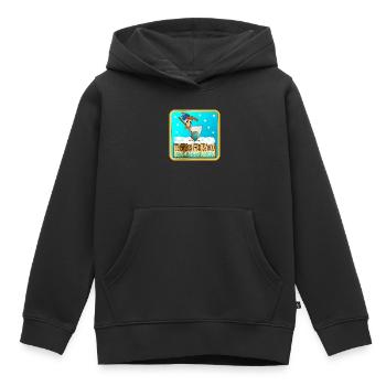 WINTERHUHN - DANKE FÜRS SCHNEEPFLÜGEN - Kinder Premium Organic Hoodie - Schwarz - Vorne - AI Model Kid Male (0cm)