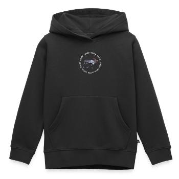 CUPIDON - Sweat Premium à capuche enfant bio - noir - Devant - AI Model Kid Male (0cm)