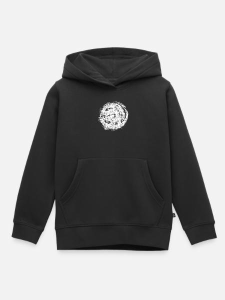 Cercle | L’art | Lune - Sweat Premium à capuche enfant bio - noir