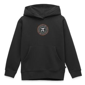Pi Day - Bonne journée Pi - Sweat Premium à capuche enfant bio - noir - Devant - AI Model Kid Male (0cm)