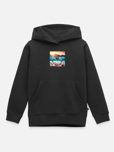 Unterwasser-Krabben - Kinder Premium Organic Hoodie - Schwarz