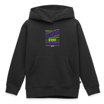 Livres de blagues Déclaration Dictons de bicyclette Blog de romancier - Sweat Premium à capuche enfant bio - noir - Devant - AI Model Kid Male (0cm)