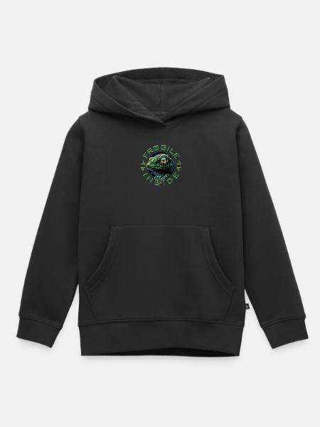 Frogile Inside - Kinder Premium Organic Hoodie - Schwarz