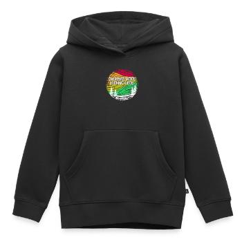Déclaration en bois hache menuiserie bûcheron scie arbre - Sweat Premium à capuche enfant bio - noir - Devant - AI Model Kid Male (0cm)