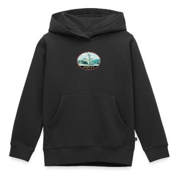 Illustration Blackrock Castle, Cork, Ireland - Kids Premium Organic Hoodie - black - Front - AI Model Kid Male (0cm)