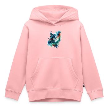 Samurai, Bushido, Traditionell - Kinder Premium Organic Hoodie - Rosa - Vorne - AI Model Kid Female (0cm)