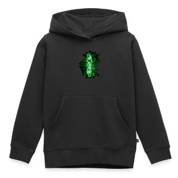 Glücksklee - Kinder Premium Organic Hoodie - Schwarz - Vorne - AI Model Kid Male (0cm)