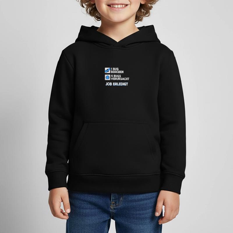 Développeur Coden skripting bugs debug correction de bugs Sweat Premium à capuche enfant bio