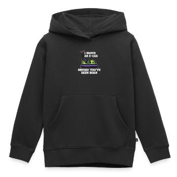 Ravitaillement en carburant électrique de la voiture électrique Électricité - Sweat Premium à capuche enfant bio - noir - Devant - AI Model Kid Male (0cm)