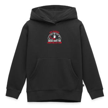 Station-service Essence Ravitaillement en carburant Énergie Électricité - Sweat Premium à capuche enfant bio - noir - Devant - AI Model Kid Male (0cm)