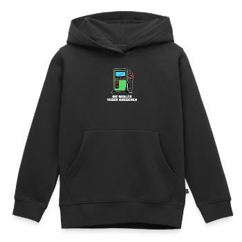 Benzin Diesel Statement Tanken Zapfsäule Strom - Kinder Premium Organic Hoodie - Schwarz - Vorne - AI Model Kid Male (0cm)
