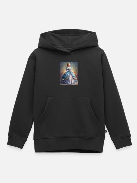 Königliche Eleganz - Kinder Premium Organic Hoodie - Schwarz