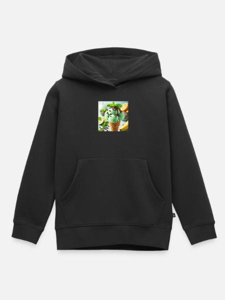 Minz-Eis - Kinder Premium Organic Hoodie - Schwarz