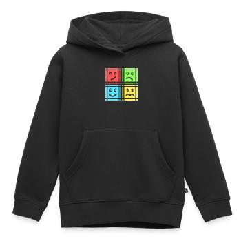 Geometric Patterns - Kids Premium Organic Hoodie - black - Front - AI Model Kid Male (0cm)