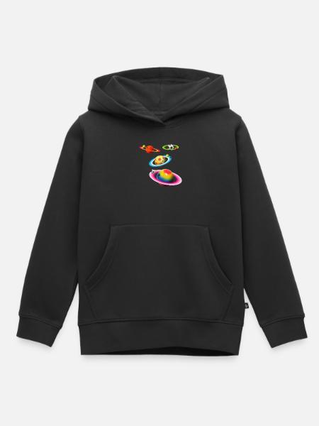 Balls Planets - Kids Premium Organic Hoodie - black