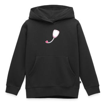 Farbiges Stethoskop - Kinder Premium Organic Hoodie - Schwarz - Vorne - AI Model Kid Male (0cm)