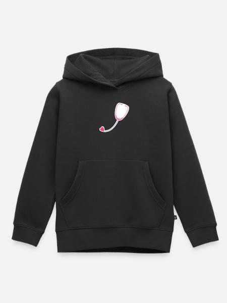 Farbiges Stethoskop - Kinder Premium Organic Hoodie - Schwarz