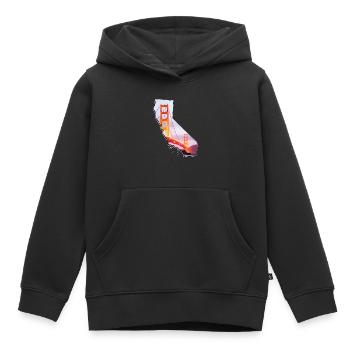 Golden Gate Bridge sur la carte de la Californie - Sweat Premium à capuche enfant bio - noir - Devant - AI Model Kid Male (0cm)