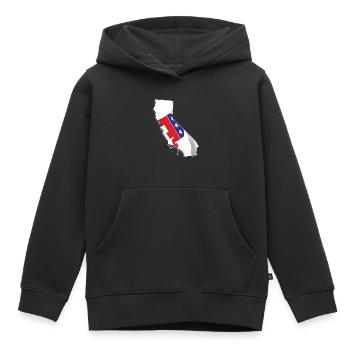Republican Flag in California State Landkarte - Kinder Premium Organic Hoodie - Schwarz - Vorne - AI Model Kid Male (0cm)