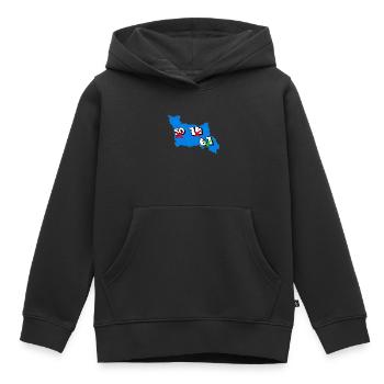Région basse normandie - Sweat Premium à capuche enfant bio - noir - Devant - AI Model Kid Male (0cm)