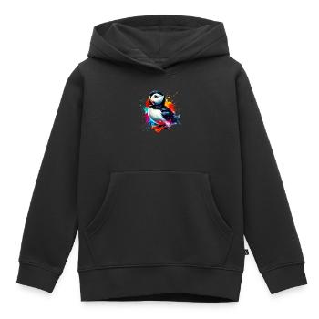 Papageitaucher - Kinder Premium Organic Hoodie - Schwarz - Vorne - AI Model Kid Male (0cm)