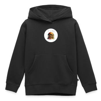 Yummy Burger Kunst - Kinder Premium Organic Hoodie - Schwarz - Vorne - AI Model Kid Male (0cm)