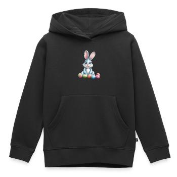 Osterhase - Kinder Premium Organic Hoodie - Schwarz - Vorne - AI Model Kid Male (0cm)