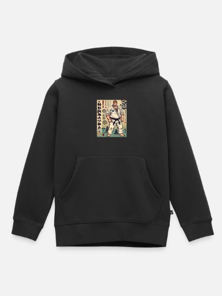 MAESTRO di Karate Finlandese - Felpa Premium con cappuccio bambino bio - nero