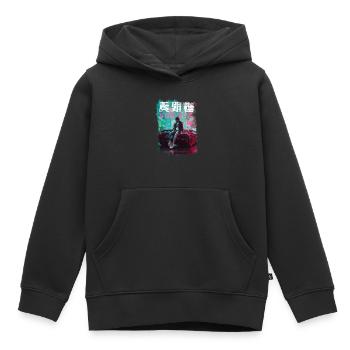 Streetwear Bitcoin Racing Chinese - Kids Premium Organic Hoodie - black - Front - AI Model Kid Male (0cm)