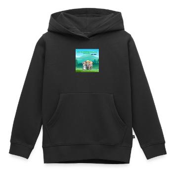 Zwei außergewöhnliche Freunde - Kinder Premium Organic Hoodie - Schwarz - Vorne - AI Model Kid Male (0cm)