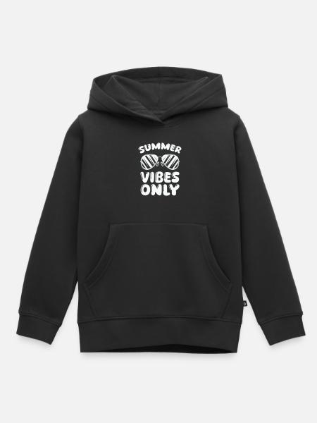 summer vibes only - Kinder Premium Organic Hoodie - Schwarz
