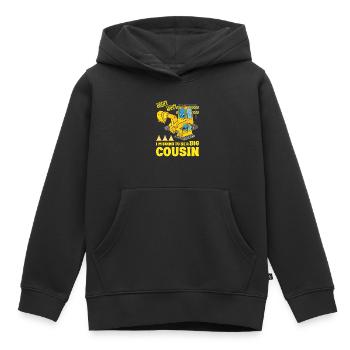 L’excavatrice enfant est prête à être une grande cousine - Sweat Premium à capuche enfant bio - noir - Devant - AI Model Kid Male (0cm)
