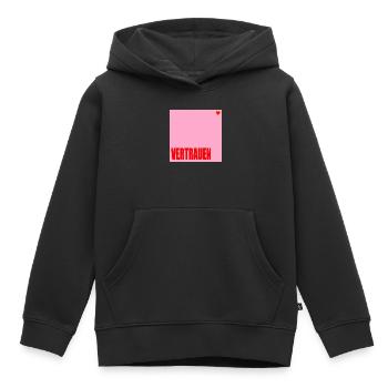 VERTRAUEN HERZ - Kinder Premium Organic Hoodie - Schwarz - Vorne - AI Model Kid Male (0cm)