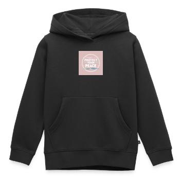 Schutz des Friedens - Kinder Premium Organic Hoodie - Schwarz - Vorne - AI Model Kid Male (0cm)