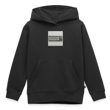 Clavier minimaliste - Sweat Premium à capuche enfant bio - noir - Devant - AI Model Kid Male (0cm)