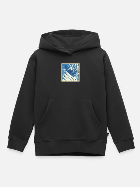Cool Retro Cat Design - Kinder Premium Organic Hoodie - Schwarz