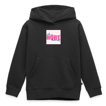 ARRÊTEZ DE DIRE - Sweat Premium à capuche enfant bio - noir - Devant - AI Model Kid Male (0cm)