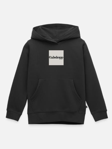 Logo - Kinder Premium Organic Hoodie - Schwarz