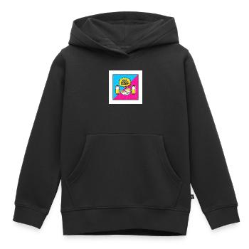 Mode économie d'énergie Hamac - Sweat Premium à capuche enfant bio - noir - Devant - AI Model Kid Male (0cm)