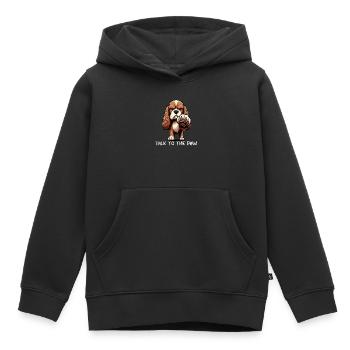 Talk to the Paw Cocker Spaniel Cocker spaniel hund - Kids Premium Organic Hoodie - black - Front - AI Model Kid Male (0cm)