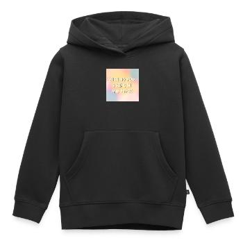 Kraft Frieden wünschen - Kinder Premium Organic Hoodie - Schwarz - Vorne - AI Model Kid Male (0cm)