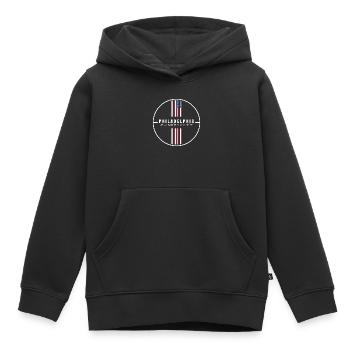 Coordonnées de Philadelphie - Sweat Premium à capuche enfant bio - noir - Devant - AI Model Kid Male (0cm)