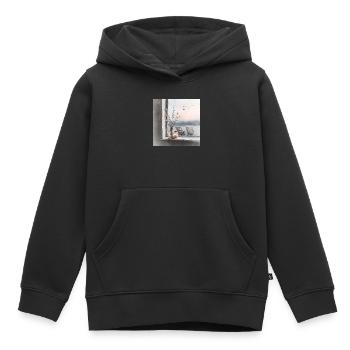 Ein ruhiger Ort am Wasser - Kinder Premium Organic Hoodie - Schwarz - Vorne - AI Model Kid Male (0cm)