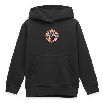 Furious Tauran - Kids Premium Organic Hoodie - black - Front - AI Model Kid Male (0cm)