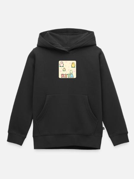 KITA KLEINKINDER KÜKEN - Kinder Premium Organic Hoodie - Schwarz