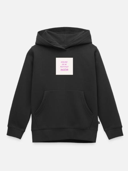 Only Here For The Matcha - Sweat Premium à capuche enfant bio - noir
